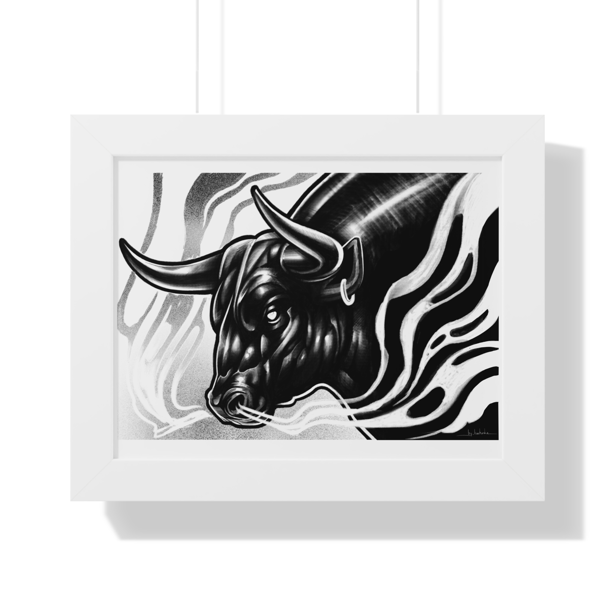 Bull Head Framed Poster — Monochrome Zodiac/Taurus Wall Art - Image 7