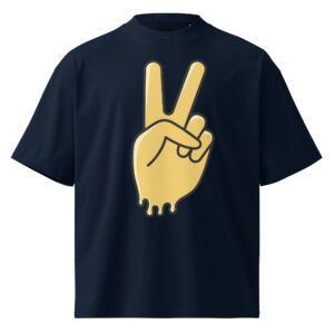 Unisex organic oversized high neck t-shirt